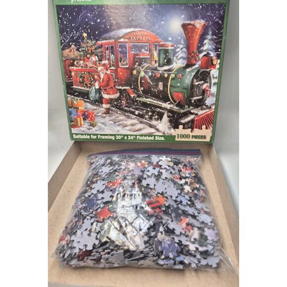 Santa Express 1000-Piece Puzzle 30x24" Heritage Puzzle Inc COMPLETE - Picture 6 of 8
